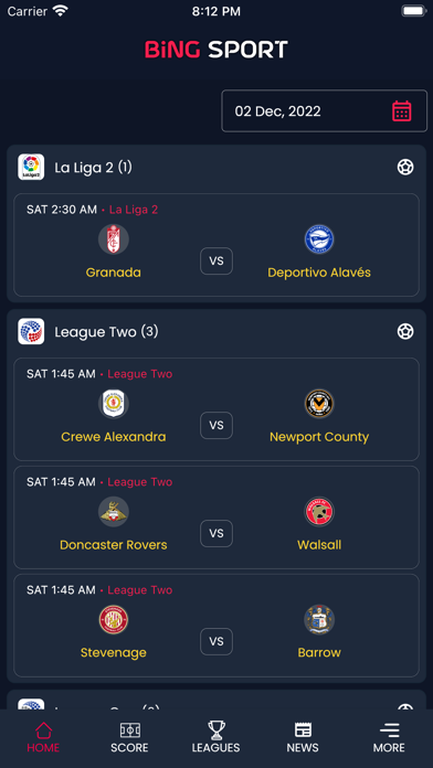 Bingsport - Soccer TV Screenshot