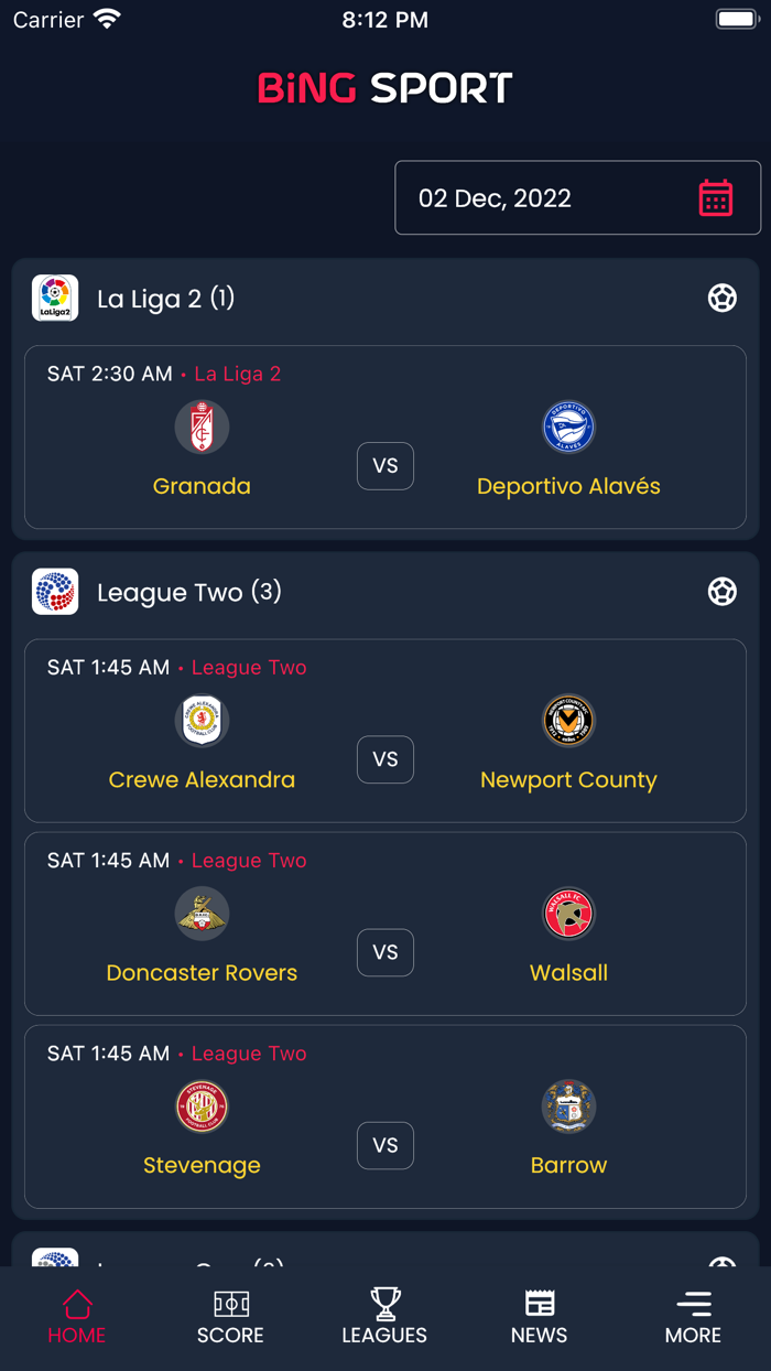 Bingsport - Soccer TV