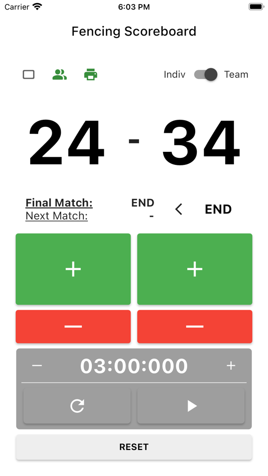 #7. Fencing Scores (iOS) Podle: Jian Yang Lim