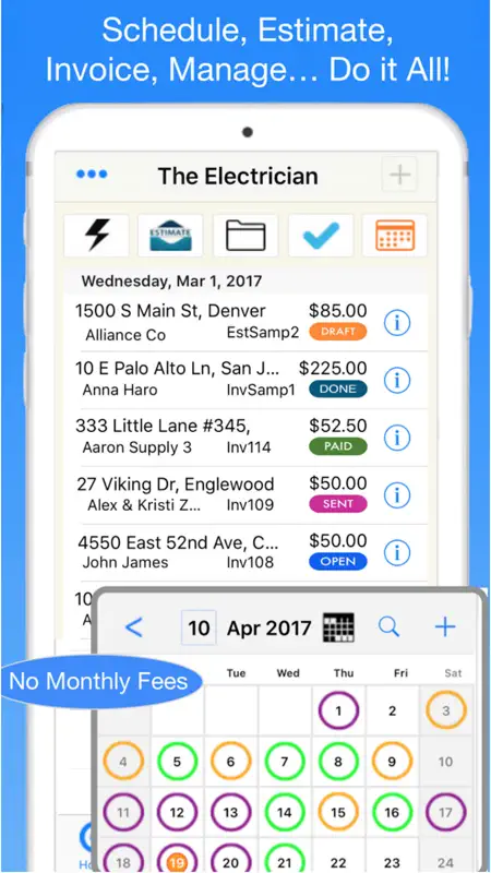 Electrician Invoice & Estimate screenshot 1 of 10
