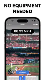 radar gun for baseball iphone screenshot 2