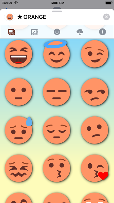 オレンジの顔文字 • Stickersのおすすめ画像5