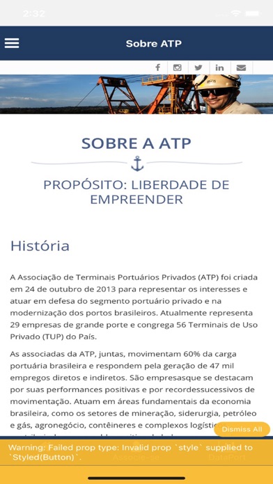 Portos Privados Screenshot