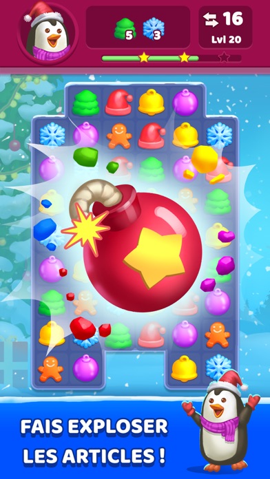 Screenshot #2 pour Jeux de Noel Match 3