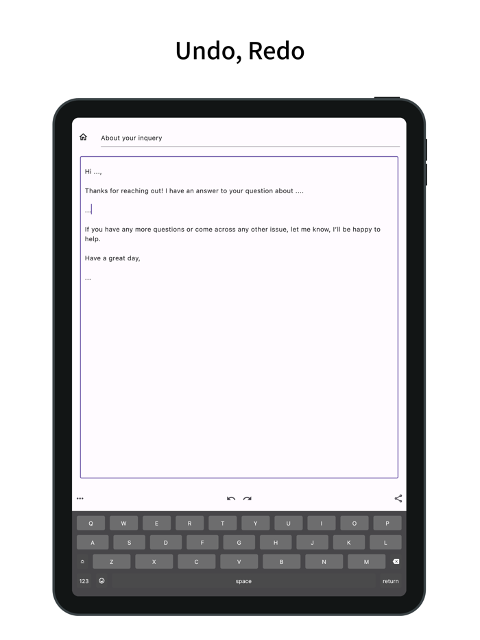 Memo copy and share by 1 tap
