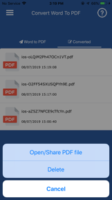 Convert DOC/DOCX to PDF screenshot