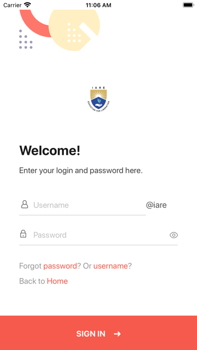 IARE Connect Screenshot