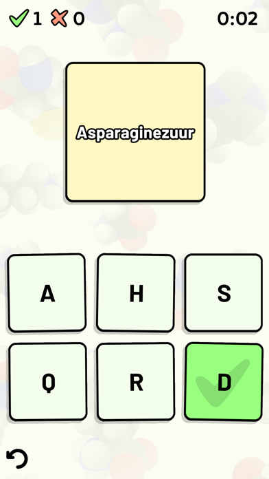 Aminozuren Quiz iPhone screenshot 3