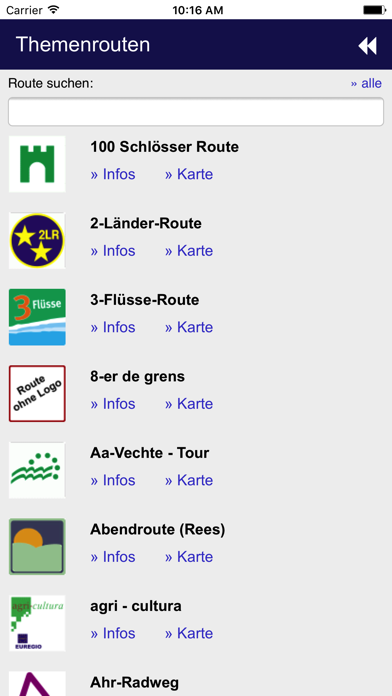 Radroutenplaner NRW mobil Screenshot