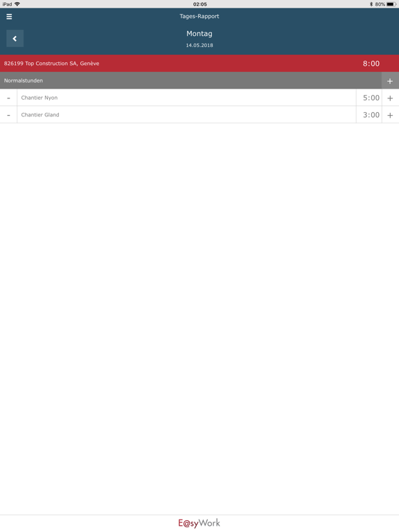 Screenshot #5 pour E@syWork Zeiterfassung