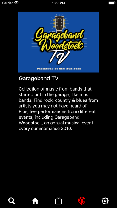 Garage-band Woodstock TV Screenshot