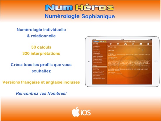 Numérologie Sophianique iPad app afbeelding 1