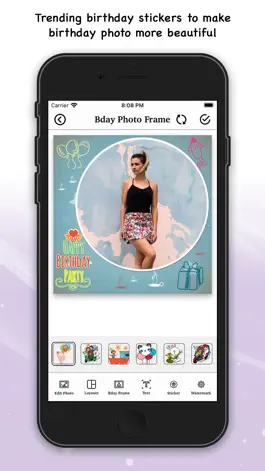 Game screenshot Birthday Photo Frame & Sticker apk