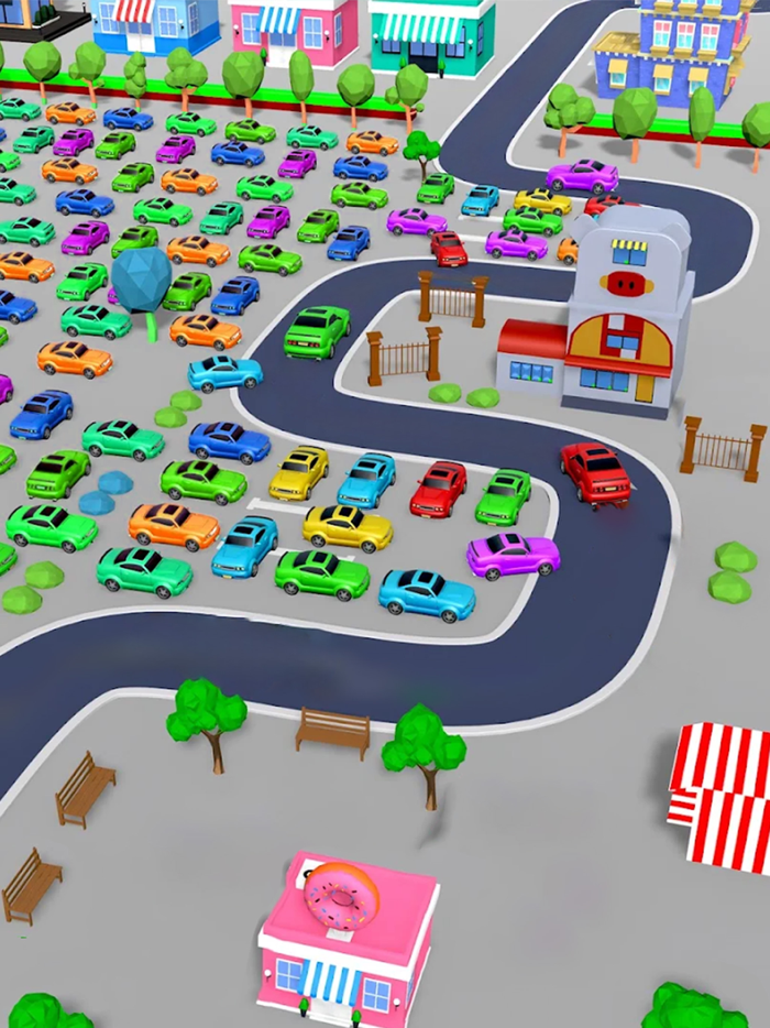 Car Parking Lot Traffic Jam