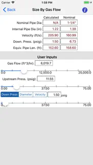 hvac pipe sizer - gas high iphone screenshot 2