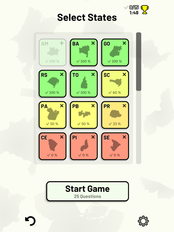 States of Brazil Quiz iPad screenshot 5 - Education app