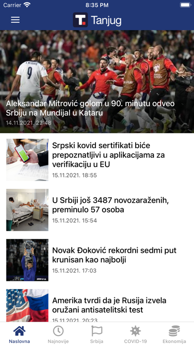 Tanjug - brze i pouzdane vesti Screenshot