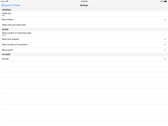 iSpa Tri Peaks iPad screenshot