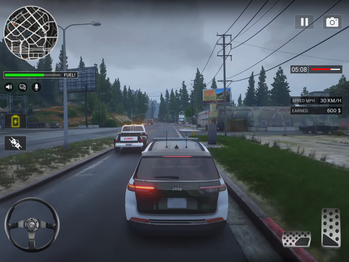 Police Van Driver Games Chase