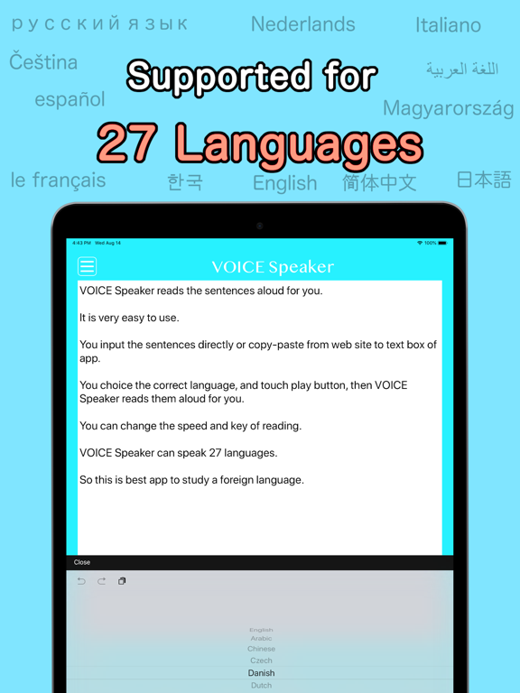 VOICE Speaker iPad screenshot 4 - Utilities app