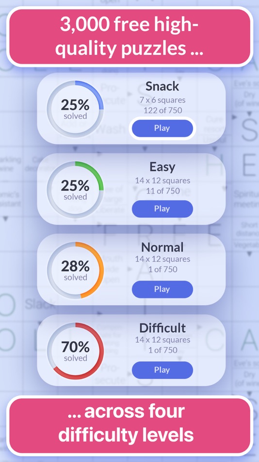 #2. Pure Crosswords: Daily Puzzles (iOS) By: the binary family