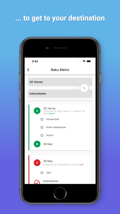 Baku Metro Navigator Screenshot