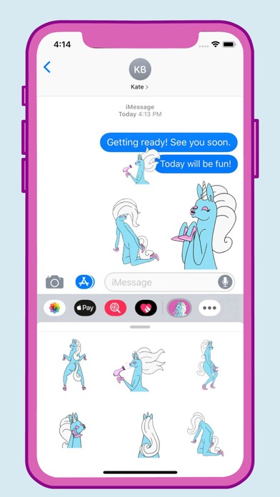 Glow The Unicorn Stickers Screenshot