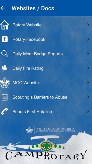 Camp Rotary Camp App Screenshot