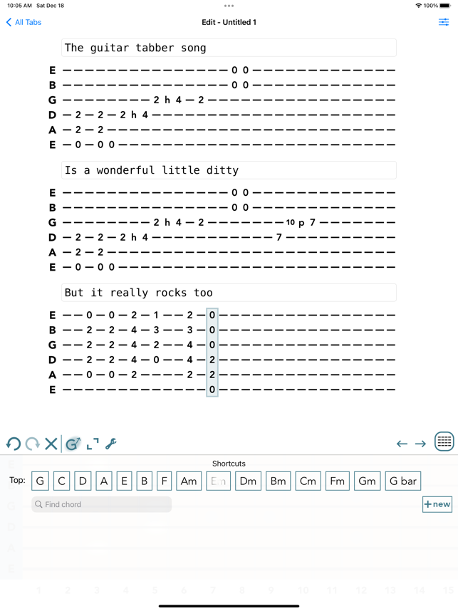 ‎Guitar Tab Maker Screenshot