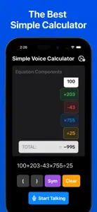 Simple Voice Calculator screenshot #1 for iPhone