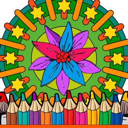 Coloriages de fleurs - Mandala