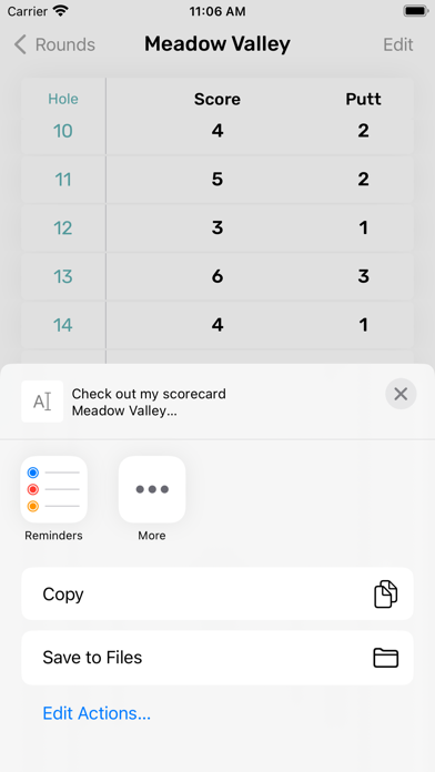 My Easy Golf Scorecard Screenshot