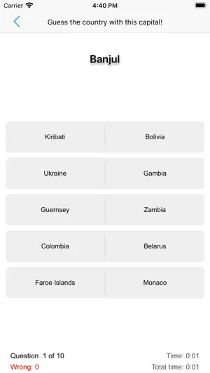 The Countries, Quiz screenshot 4