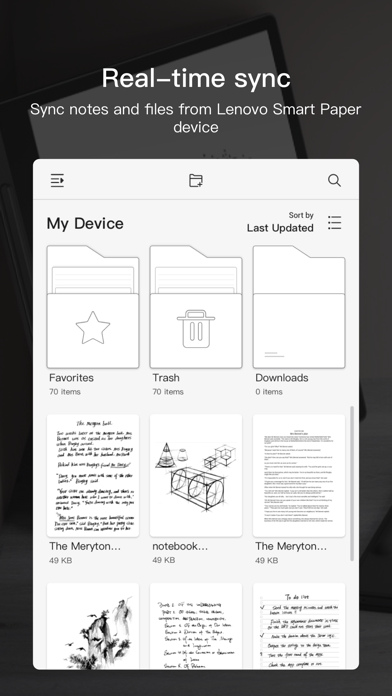 Lenovo Smart Paper Screenshot
