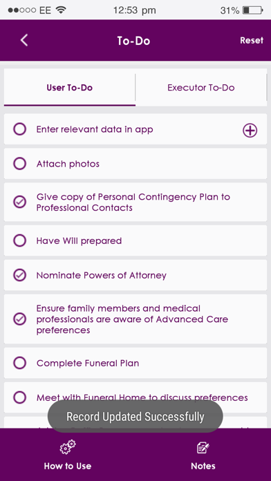 Contingency Plan – Personal Screenshot