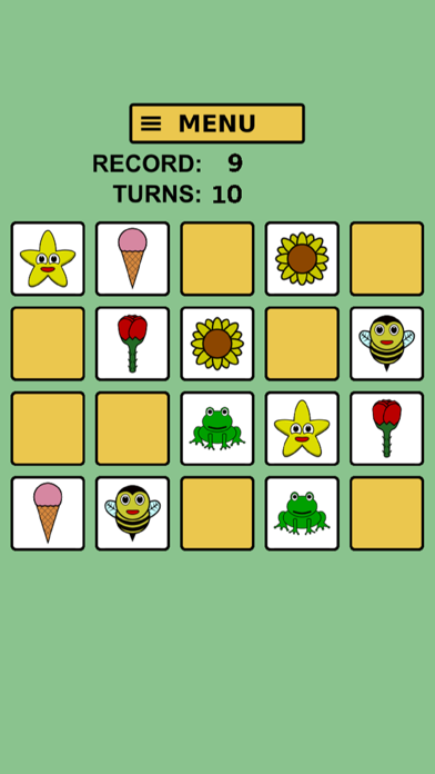 Pairs - Concentration in cards Screenshot