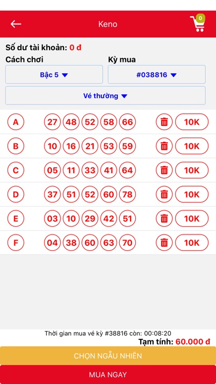 HANOI 19 - Mua xổ số Online