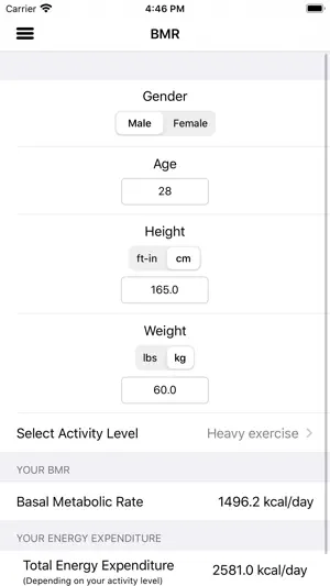 BMI - BMR Calculator screenshot 3