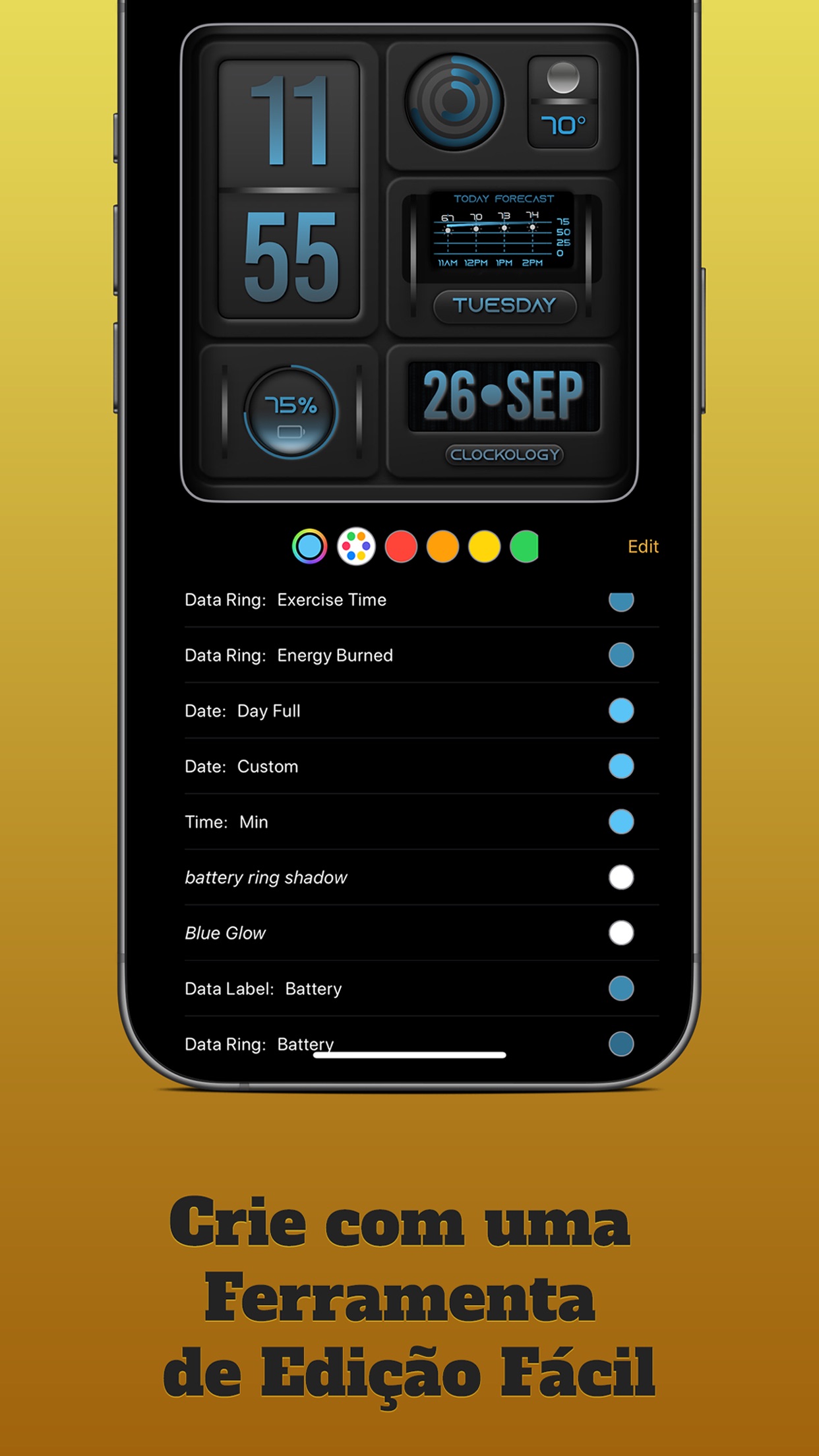 Screenshot do app Clockology