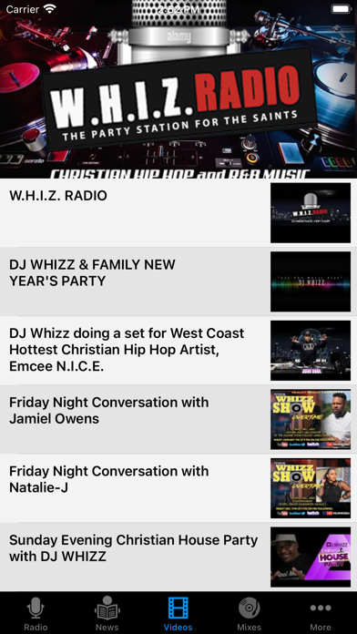 W.H.I.Z. Radio Screenshot