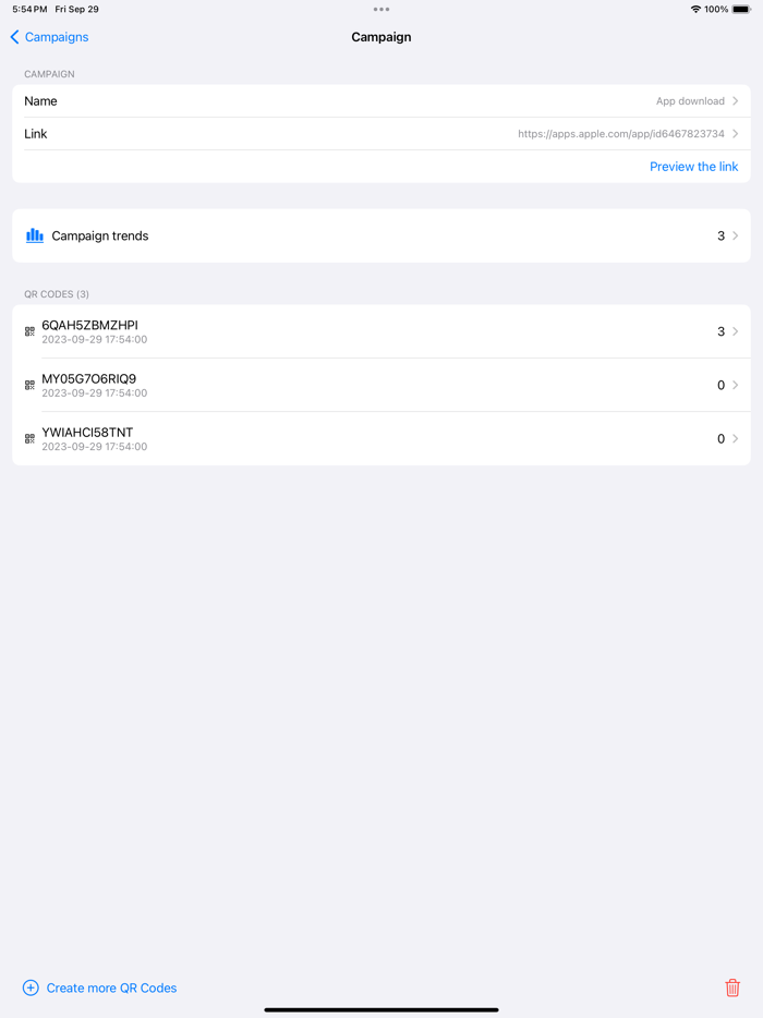 QRLinks QR code generator
