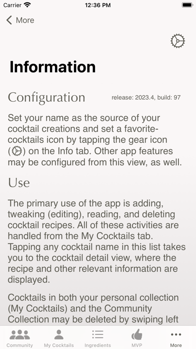 Craft, The Cocktail App Screenshot