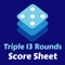 Digital score sheet for Triple Yatzee game