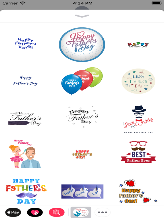 Happy Fathers Day Stickers2018 iPad screenshot