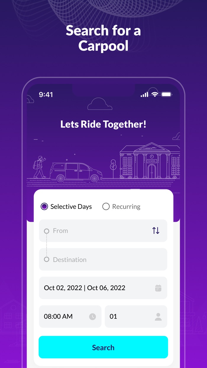 LetsRideKids Safe Ride App