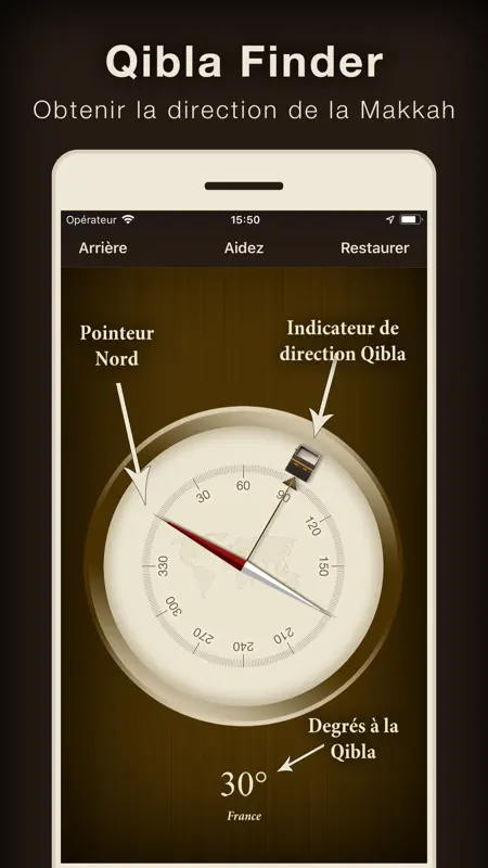 Qibla Compass (Kaaba Locator) screenshot 3 of 4