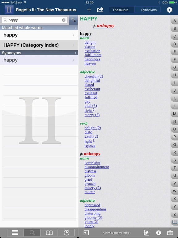 Roget's II: New Thesaurus iPad screenshot 5 - Reference app