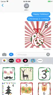 christmas advent stickers iphone screenshot 1