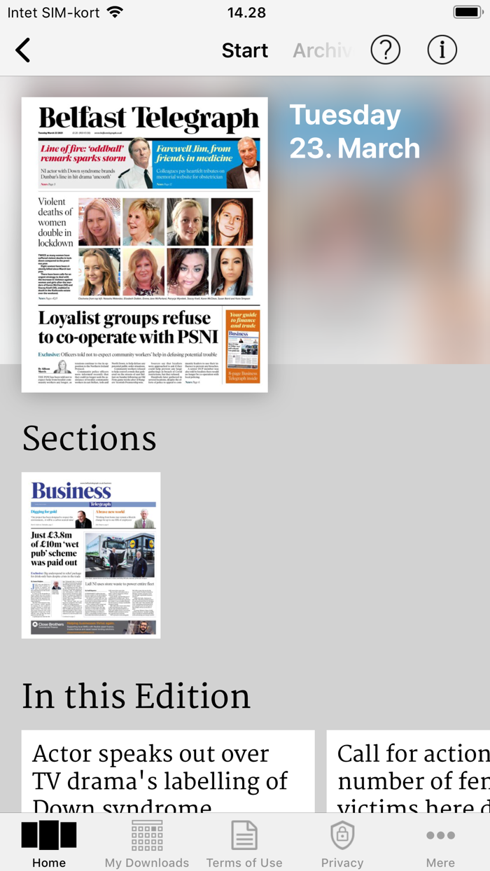 Belfast Telegraph Newsstand