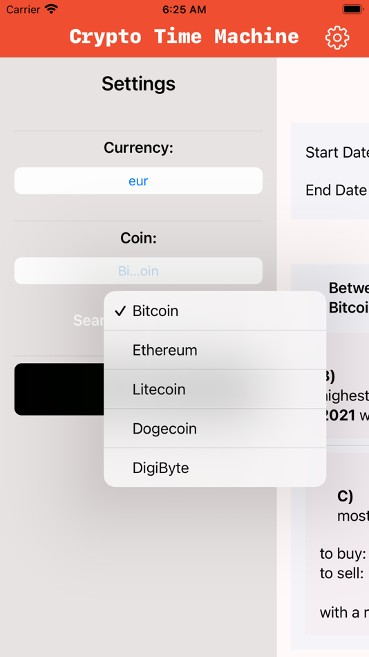 #3. Crypto Time Machine (iOS) 由: oskari saarinen
